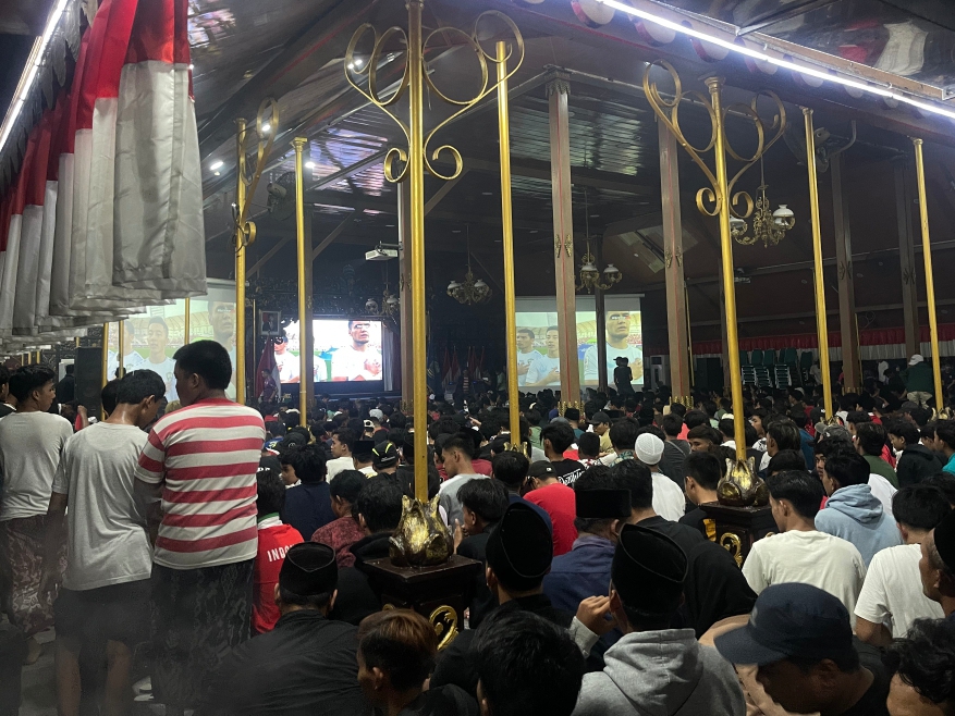 Nobar Piala Asia U-23, Ratusan Orang Padati Pendopo Pj Bupati